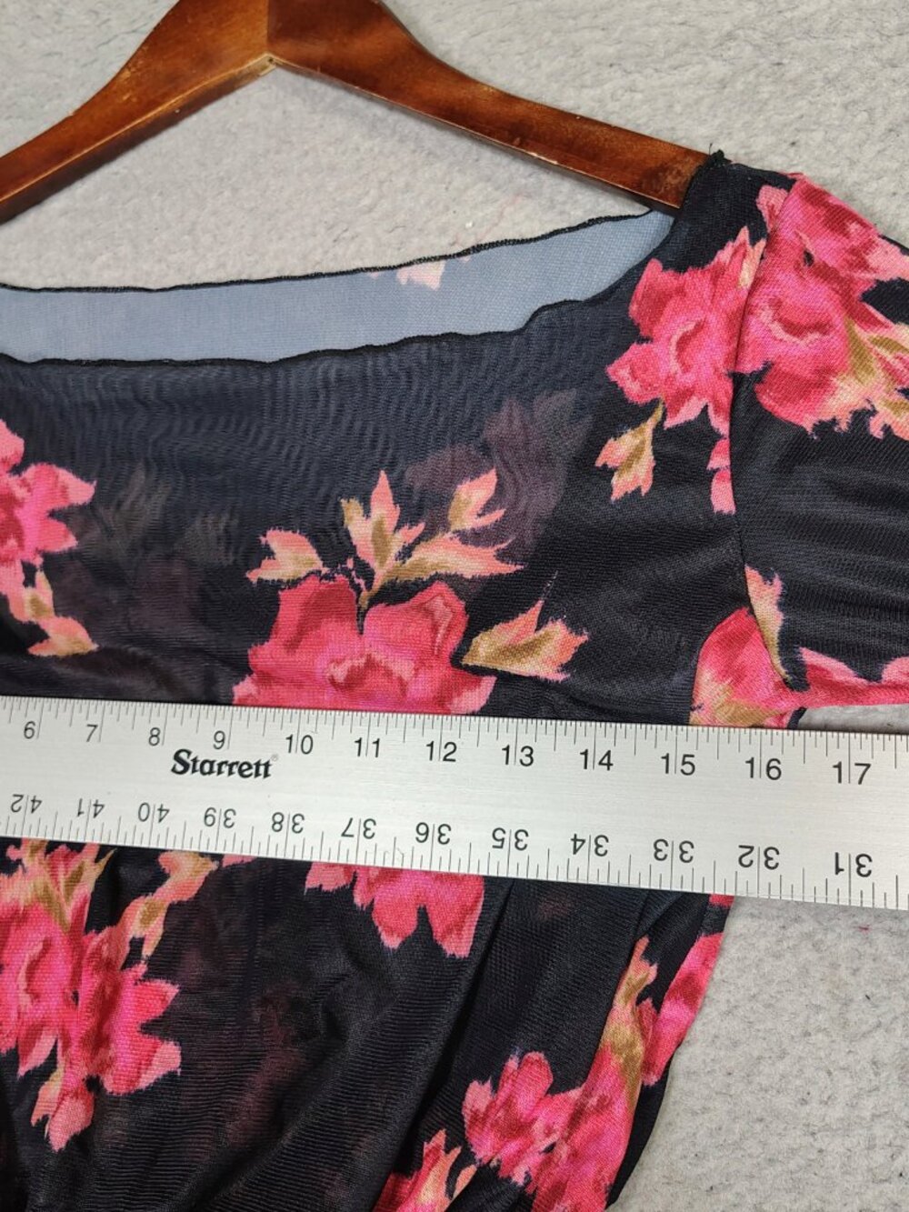 Free People Bodysuit Women's XS Black Pink Floral Off-Shoulder Boho Top NWOT - Picture 8 of 13